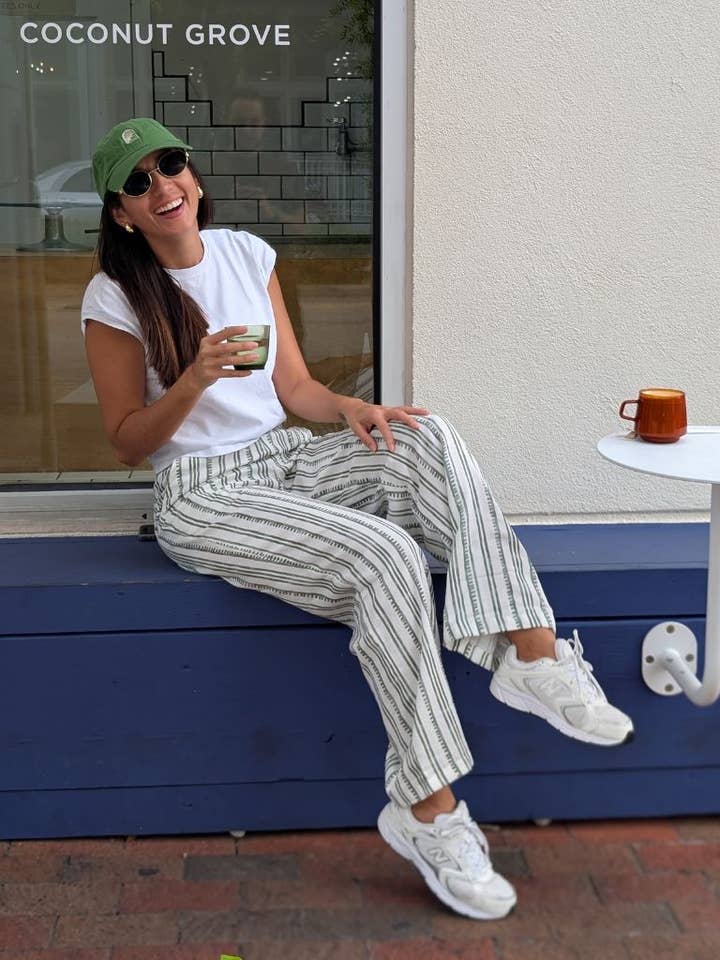 Parce - Wholesale Pants - Women's - Parce Green Linen Pant1