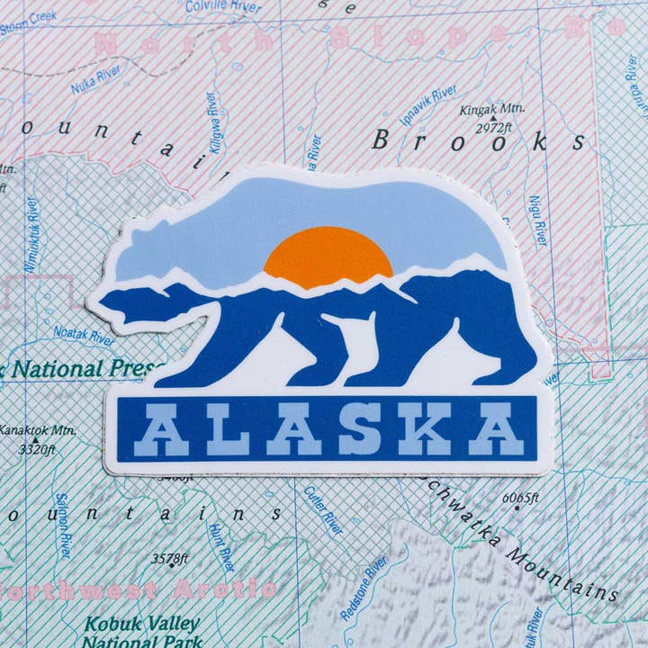 Alaska Sticker for wholesale by Vagabond Heart