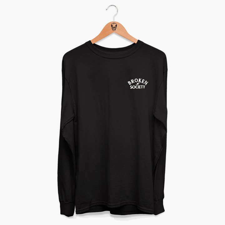 T-shirt à manches longues brodé Broken Society (Unisexe) pour la vente par Broken Society