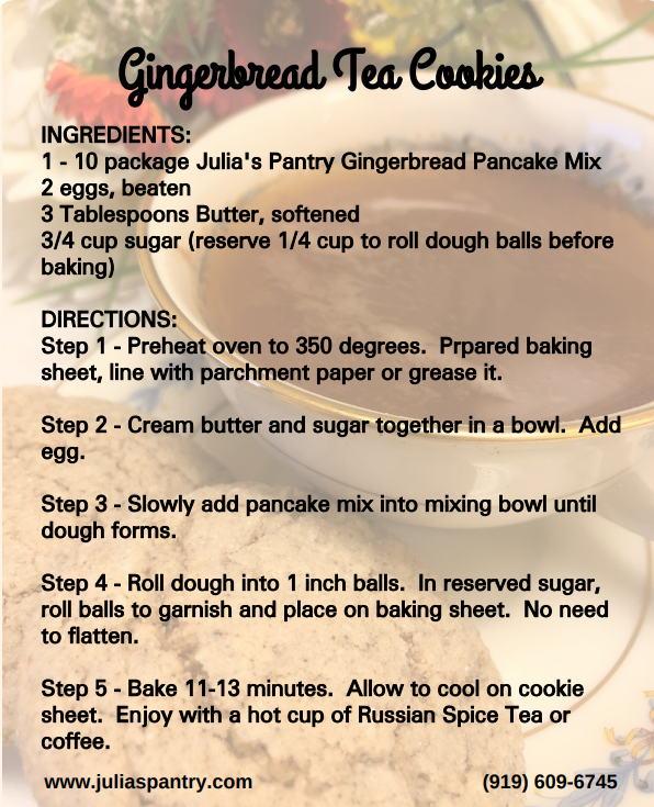 Julia's Southern Foods, LLC - Wholesale Pancake Mix - Gingerbread Pancake Mix3