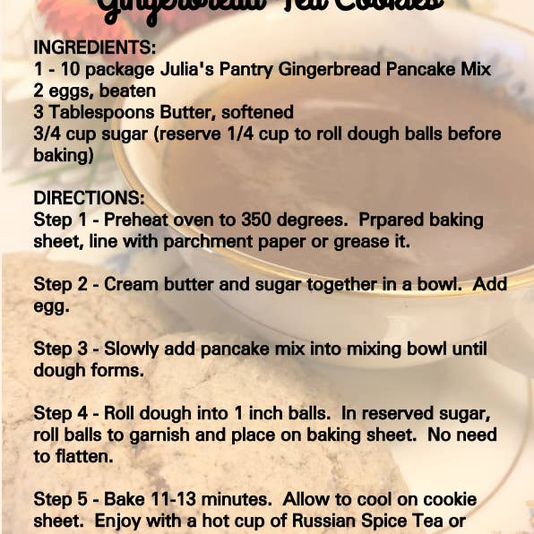 Julia's Southern Foods, LLC - Wholesale Pancake Mix - Gingerbread Pancake Mix3