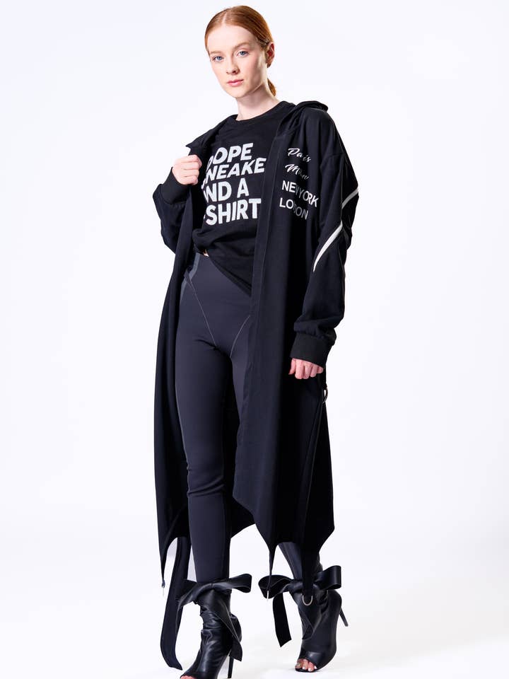 The Fifth Week - Wholesale Spijkerjack/spijkerjas - Dames - Blauwe Denim Peek-A-Boo Duster Jas1