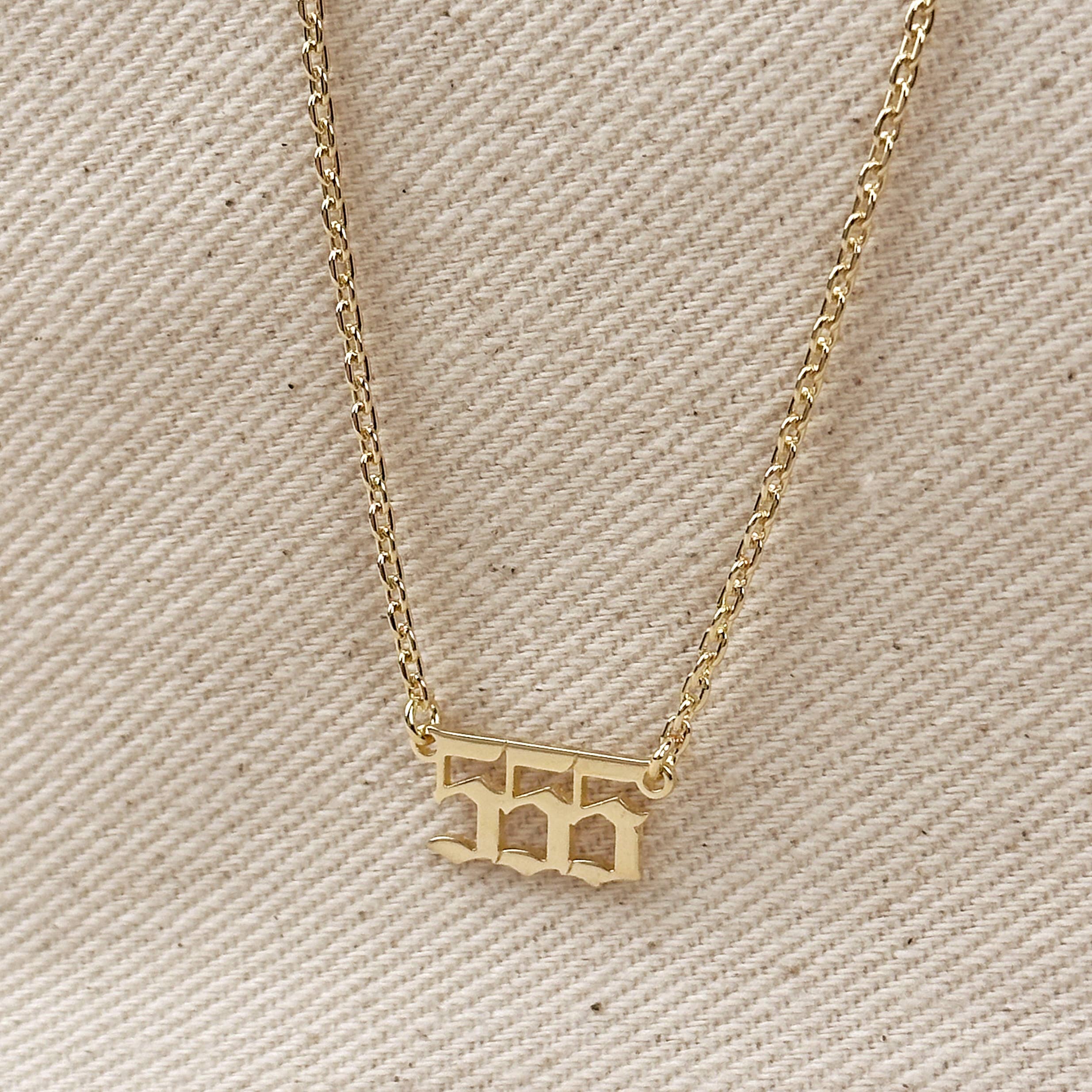 GoldFi - Wholesale Pendant/Charm Necklace - 18k Gold Filled Angel Number Necklace11