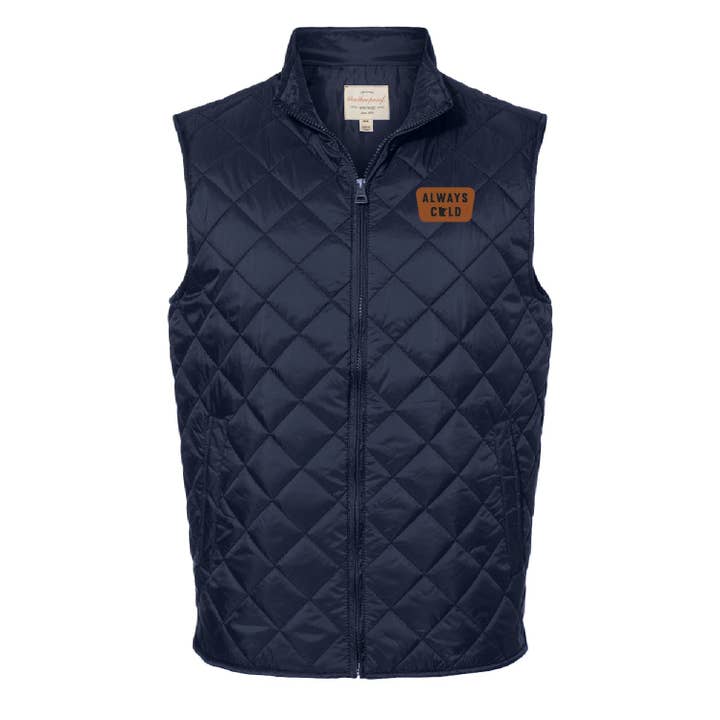 MN95 Always Cold Unisex Vintage Diamond Quilted Vest for wholesale by Lakeside Clothing Co.