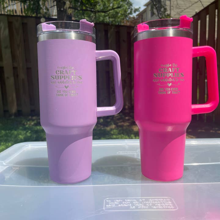 Funny Scrapbooking Tumbler 40oz 24hr Hot/Cold Addicted to Me for wholesale by Heart After Arts