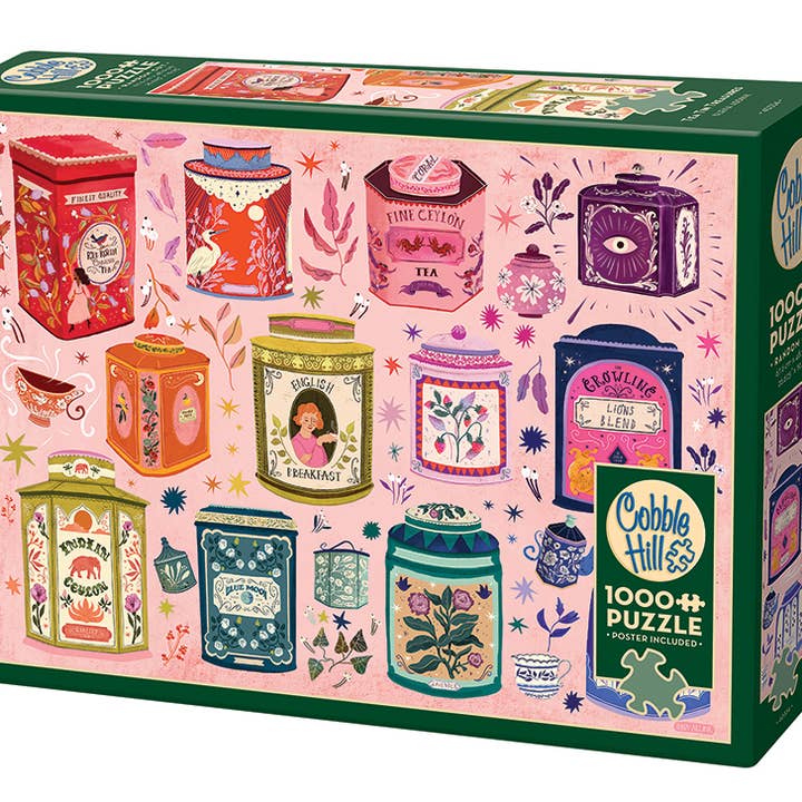 Outset Games and Cobble Hill Puzzles - Wholesale Puzzle - Adult - Tea Tin Treasures 1000pc puzzle0