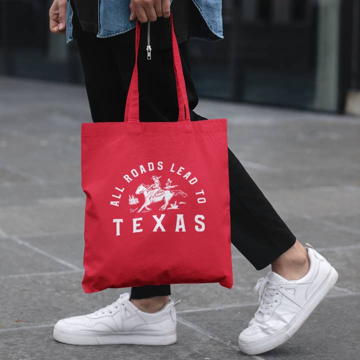 All Roads Lead to Texas Tote for wholesale by Made in Texas Co.
