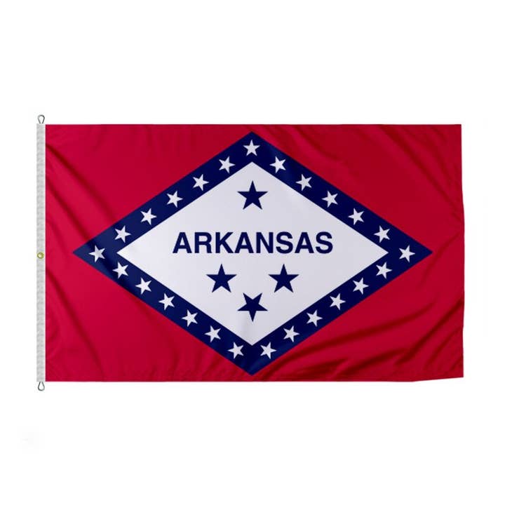 Drapeau de l'État de l'Arkansas AGAS 8x12 ft - Imprimé en nylon 200D pour la vente par AGAS MFG INC