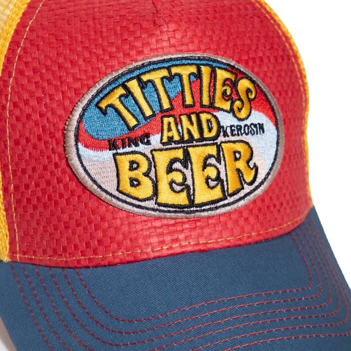 KING KEROSIN - Vente Casquette de camionneur – unisexe - Casquette de camionneur « Titties and Beer » KING KEROSIN10