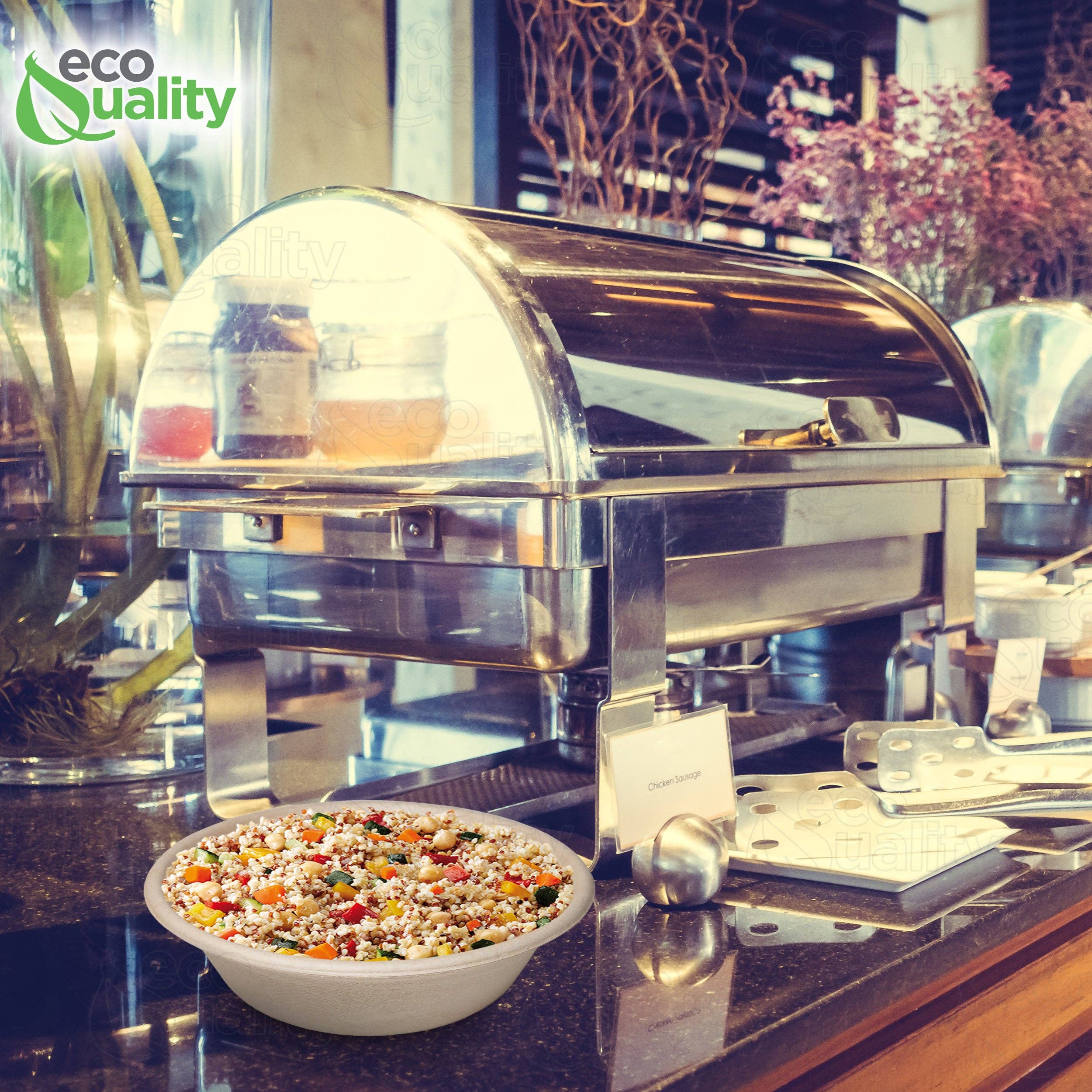 EcoQuality - Wholesale Disposable Plate - 32Oz Compostable Heavy Duty Disposable Bowls, Eco Friendly7