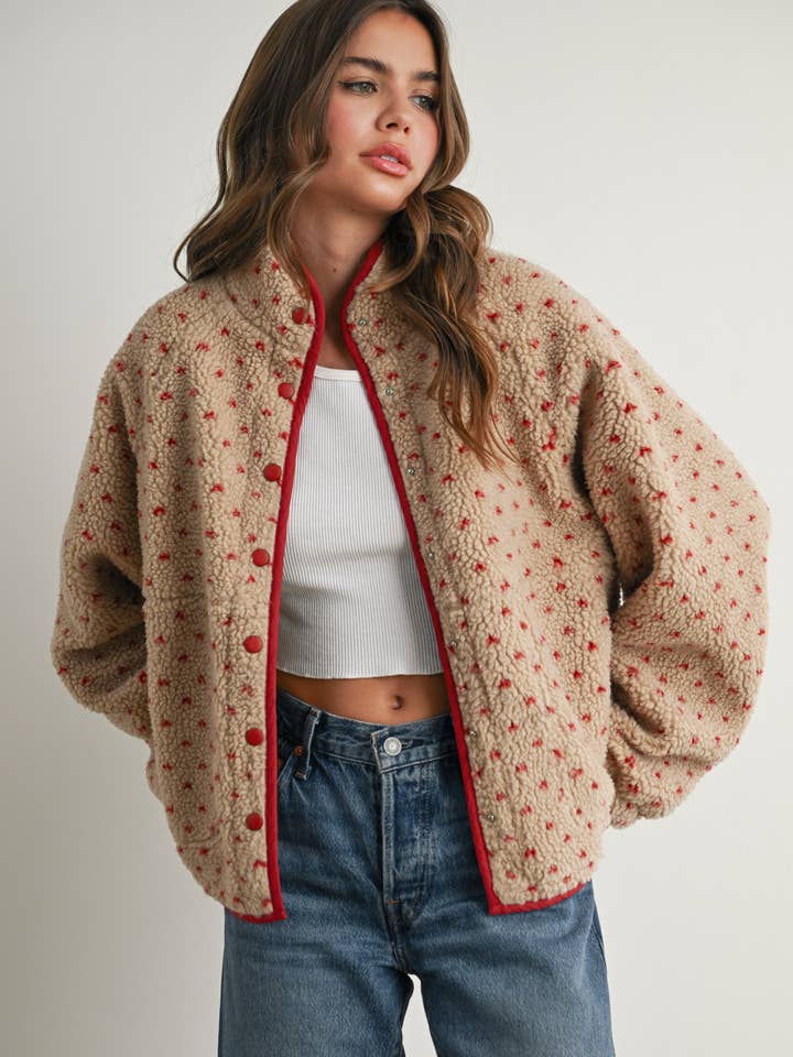 BUTTERMELON - Wholesale Jacket - Women's - High Pile Fleece Puffer Jacket - BMJ7831