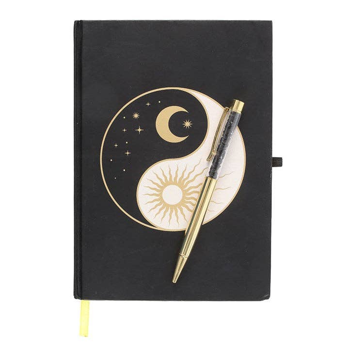 Something Different Wholesale - Wholesale Journal/diary - Yin Yang Journal with Black Obsidian Pen