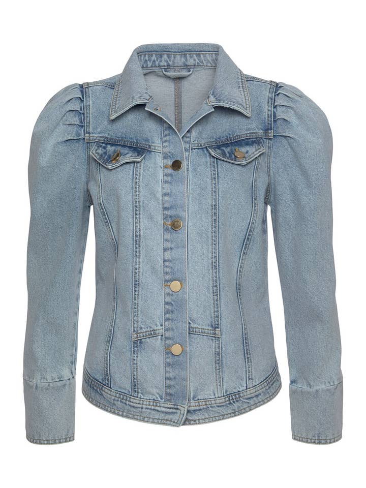 LASCANA Women's Puff Sleeve Denim Jacket##261 for wholesale on Faire