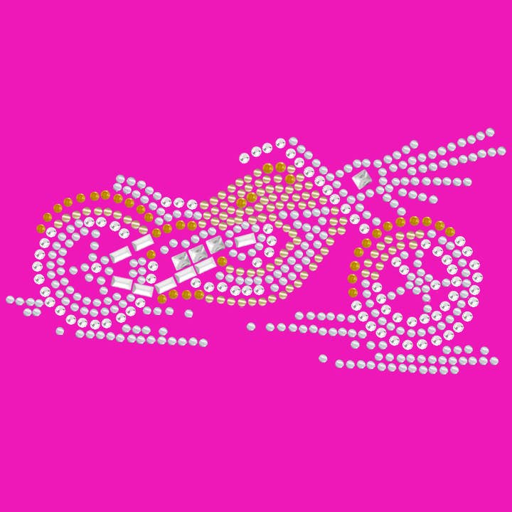 Dames T-shirt met kleine gouden motorfiets voor wholesale door Dog in the Closet