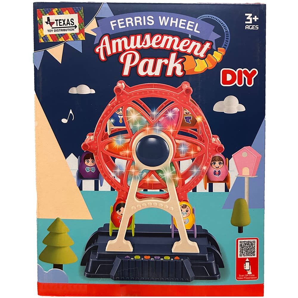 Texas Toy Distribution - Wholesale Classic Toy - Kids - Amusement Park Ferris Wheel with Lights and Music