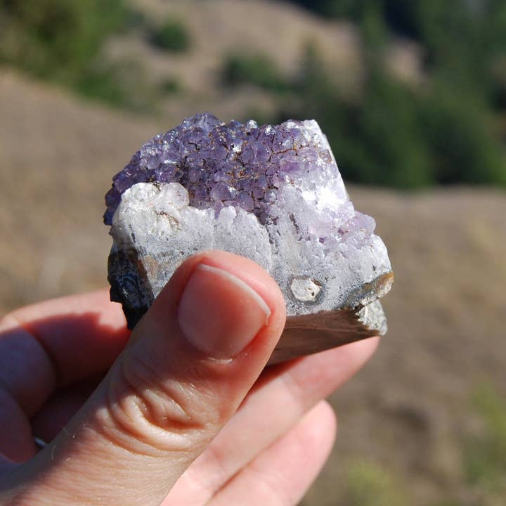 Caspar Curiosities - Wholesale Spirituele steen/kristal - 3,25 inch 216g Amethist Kristal Stalactiet Schijf, Uruguay5