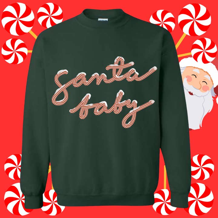 Santa Baby Pfefferminz Weihnachts-Sweatshirt für den Großhandel von The Onion Patch