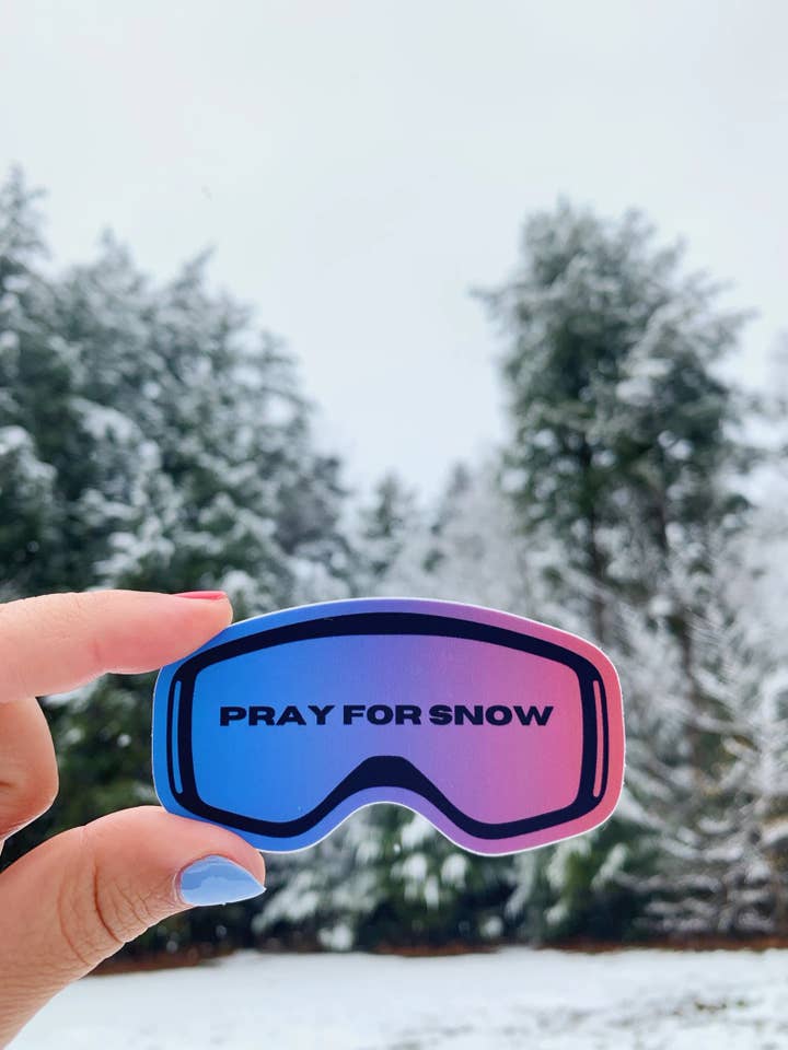 Pray for Snow Goggle Sticker | Multicolor, Weatherproof for wholesale by Lex Vize Creative Co.