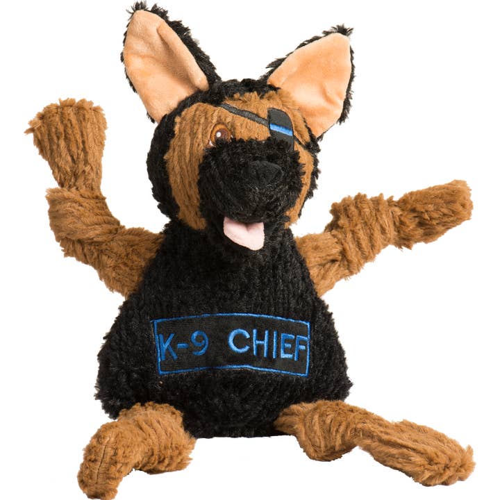 HuggleGroup – wholesale Pet plush toy – Dog – K-9 Hero, Chief Knottie®, Plush Dog Toy