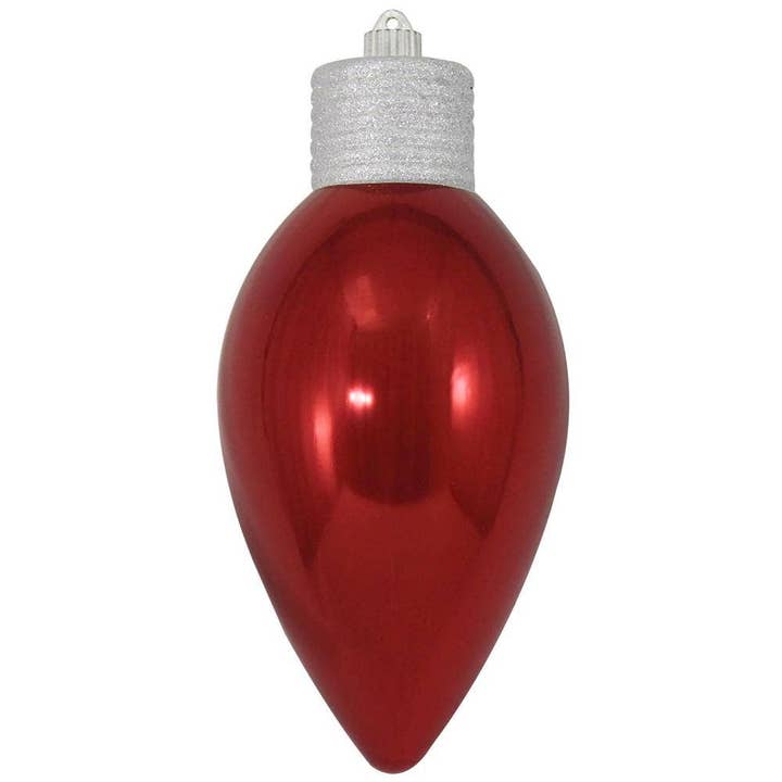 The Gerson Companies - Wholesale Outdoor Ornament/Decor - Krebs 12" Sonic Red Shatterproof C9 Lightbulb Ornaments