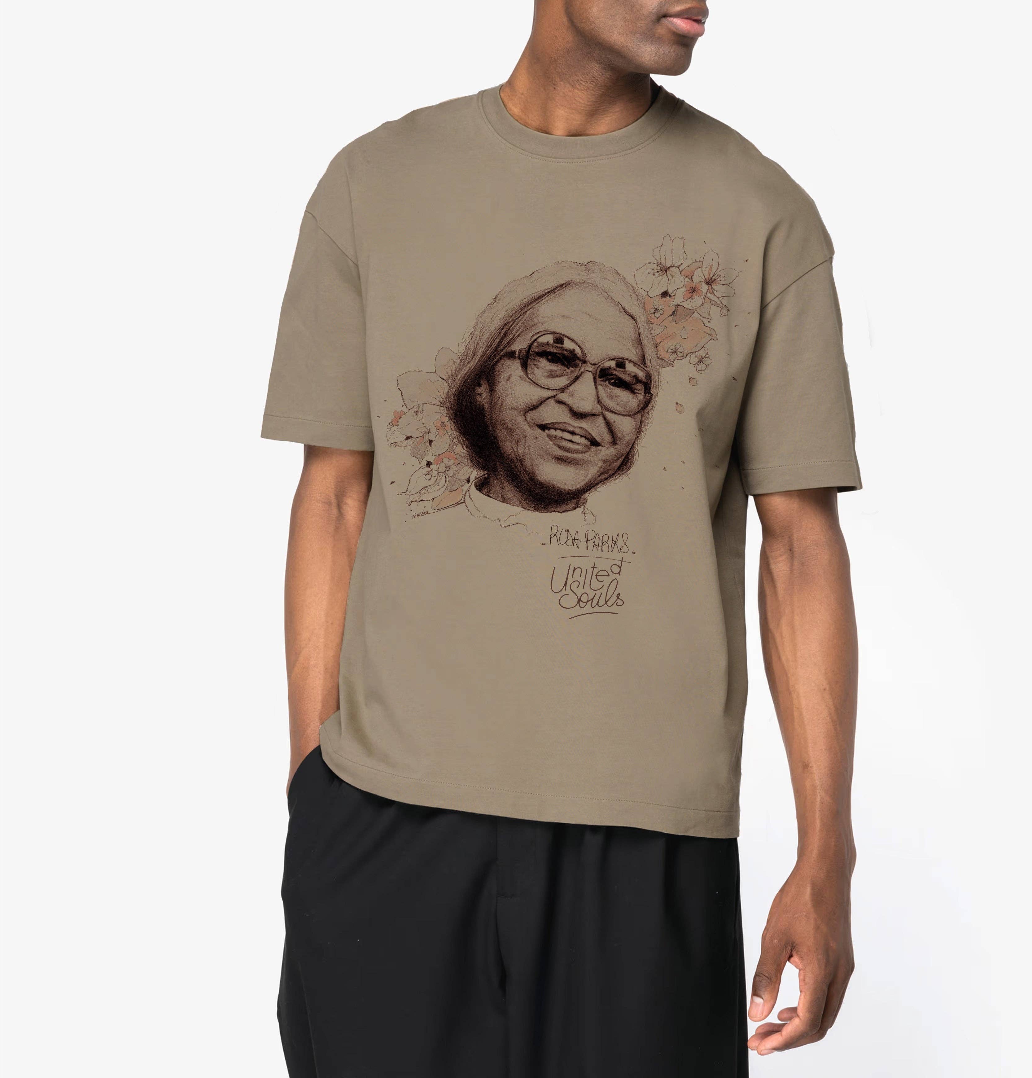 UNITED SOULS – wholesale Screen printed t-shirt – Men′s – Rosa Parks I The Oversized T-shirt Men3