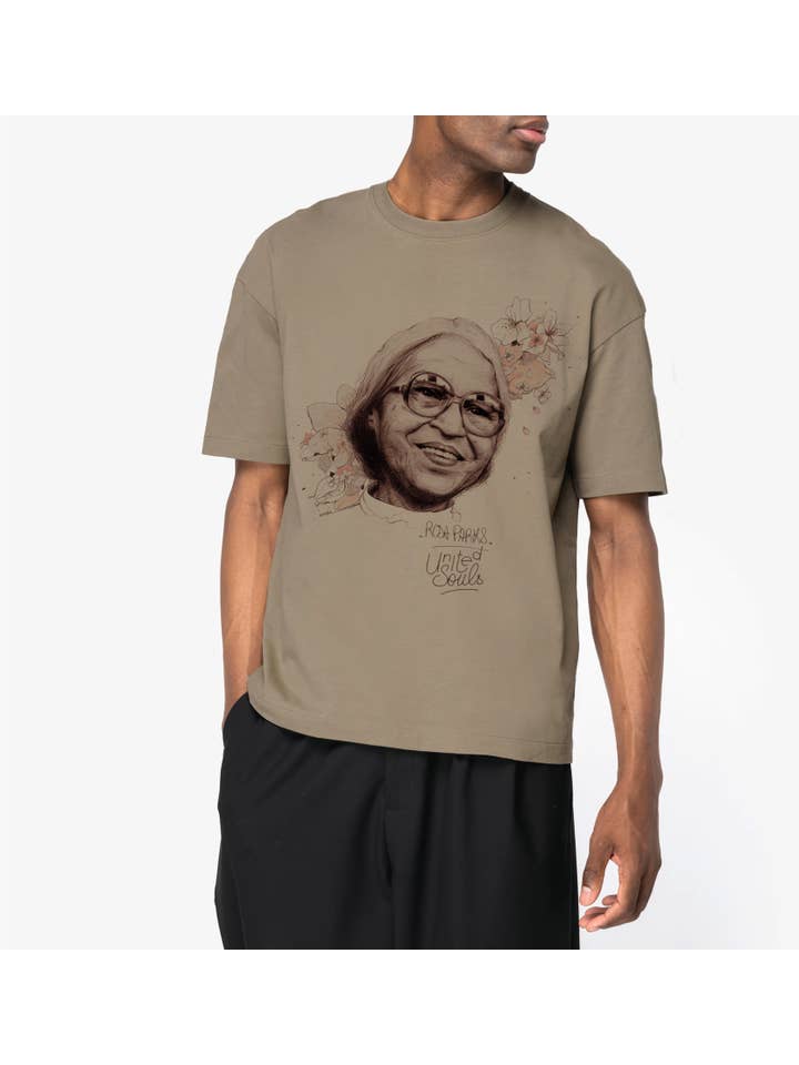 UNITED SOULS – wholesale Screen printed t-shirt – Men′s – Rosa Parks I The Oversized T-shirt Men3