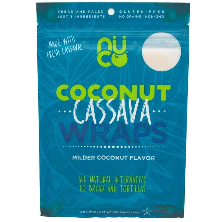 Coconut Cassava Wraps, 5 Count for wholesale by NUCO