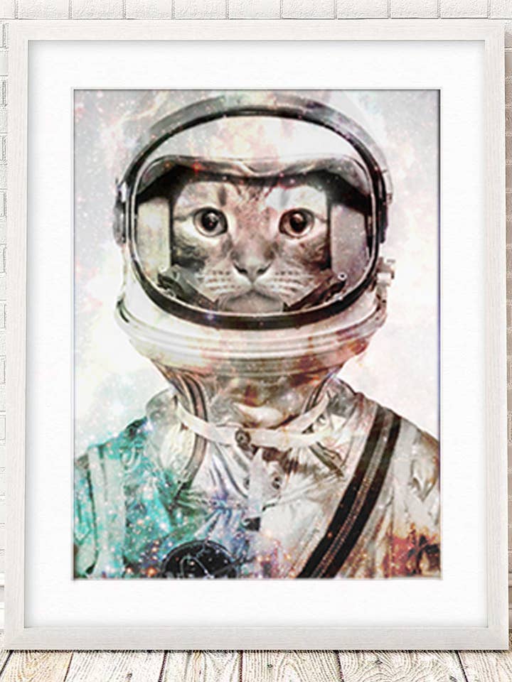 Catronaut Print for wholesale by The Wild Oddisorium