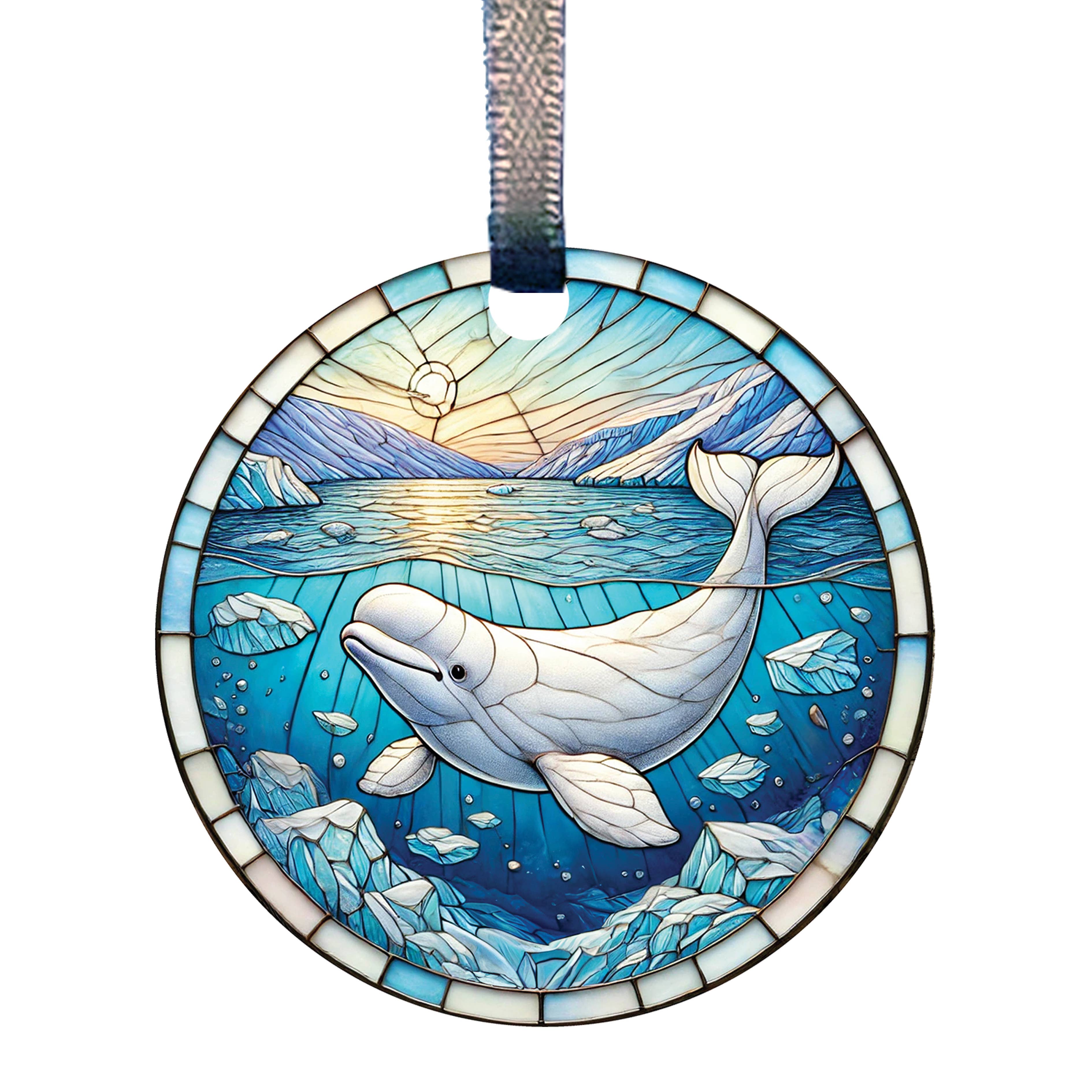 d'ears inc. - Vente Objets de décoration - Ornement Miniature en Acrylique Baleine Béluga MSC568 par d'ears0