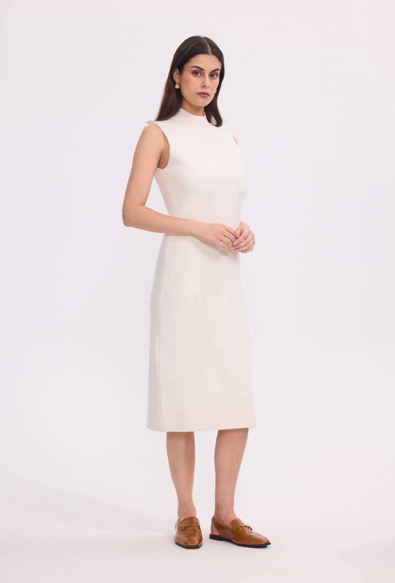 SUNNY STUDIO - Vendita all'ingrosso Vestito - Donna - Abito midi elegante a maniche lunghe7