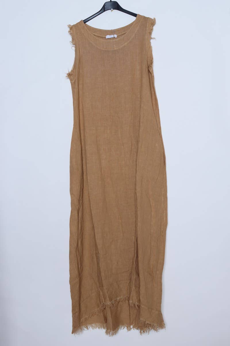 LÉA & LUC - Vendita all'ingrosso Vestito - Donna - Abiti lunghi senza maniche in lino 100% REF.43186