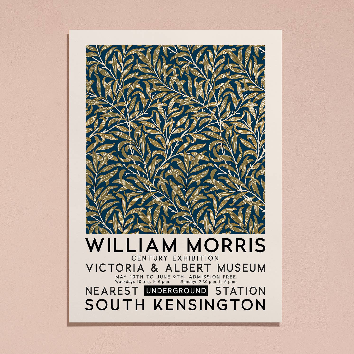 Sugar & Canvas - Wholesale Art Print - William Morris Willow Bough Vintage Poster Art Print W163
