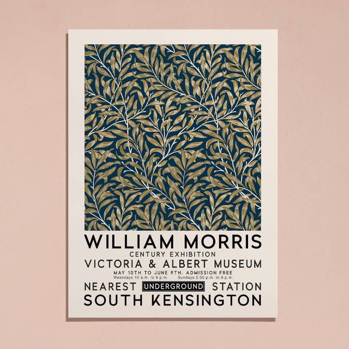 Sugar & Canvas - Wholesale Art Print - William Morris Willow Bough Vintage Poster Art Print W163