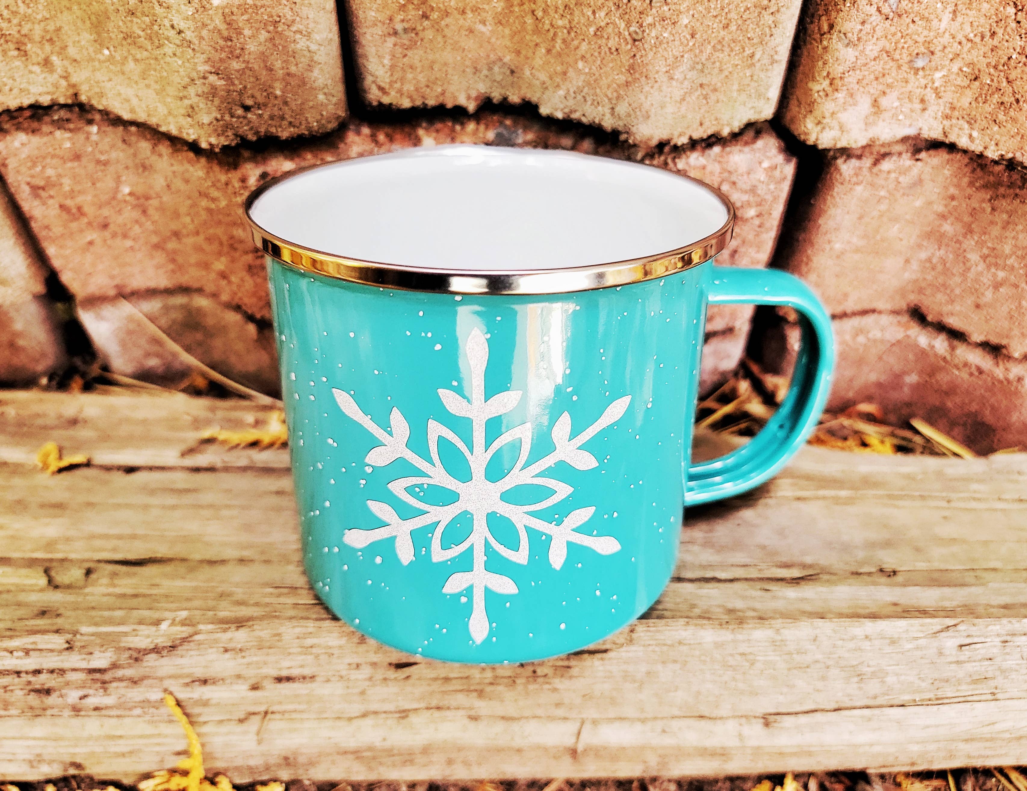 Superior Sweet Water - Vendita all'ingrosso Tazza - Tazza natalizia a forma di falò con fiocchi di neve color verde acqua0