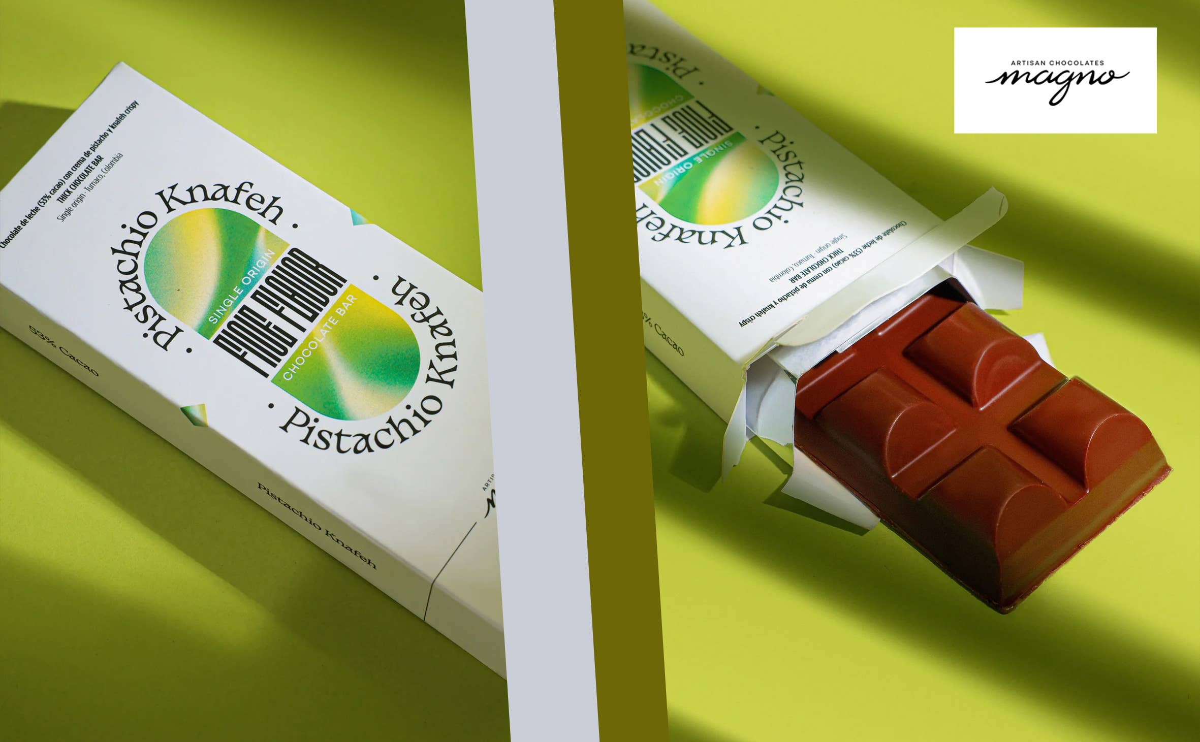 Swisense - Wholesale Chocolate Bar - Premium Dubai Kunafa Pistachio Chocolate Bar -4oz- 3