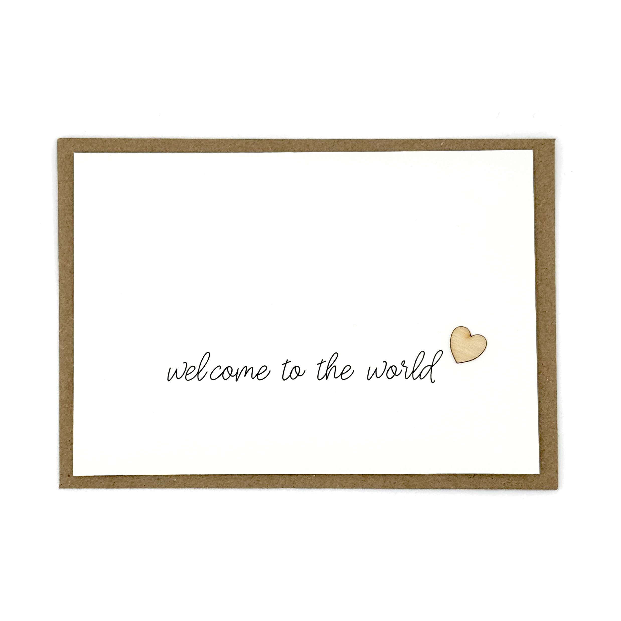 Altered Chic – wholesale Baby card – Welcome To The World Wooden Heart Card1