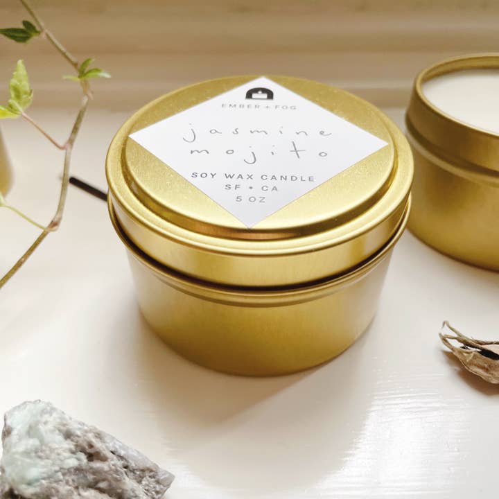 Ember + Fog - Wholesale Travel Candles - Jasmine Mojito - 5 oz Soy Candle (Pack of 3)2