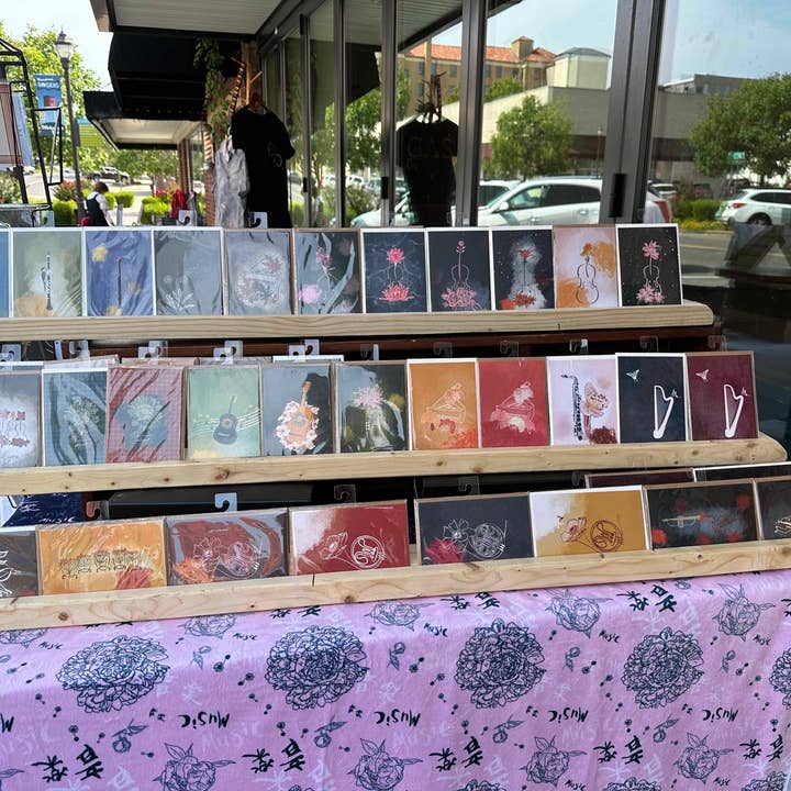 AVIVA TU LLC - Venta al por mayor Conjunto de papelería y tarjetas - Tarjetas de notas-Instrumentos musicales botánicos