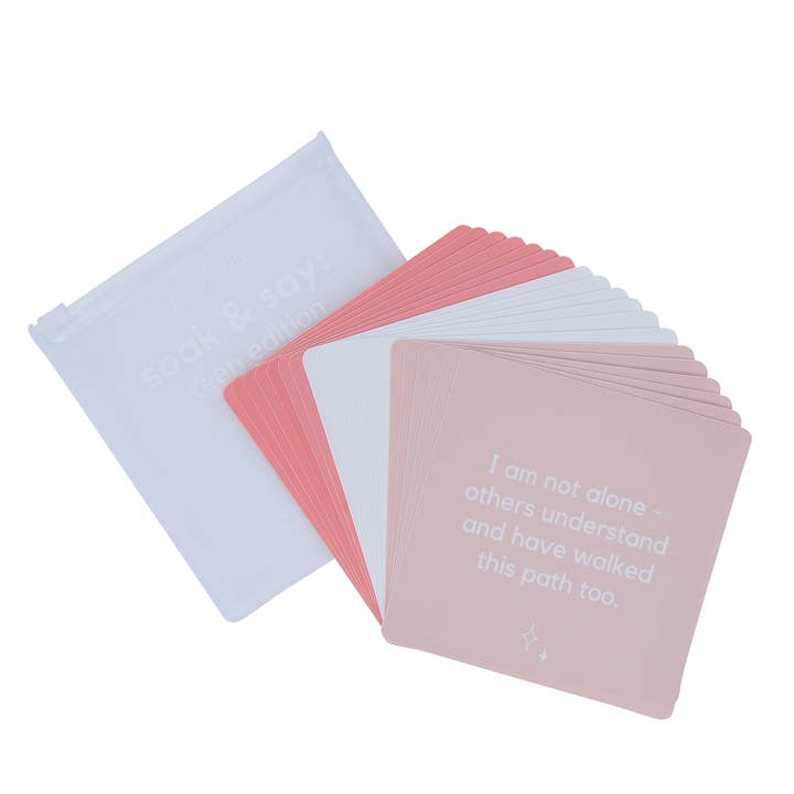 Hey Luna - Wholesale Bath & body set - Soak and Say – Anxiety Edition | Waterproof Shower Affirmation Cards for Stress & Calm2