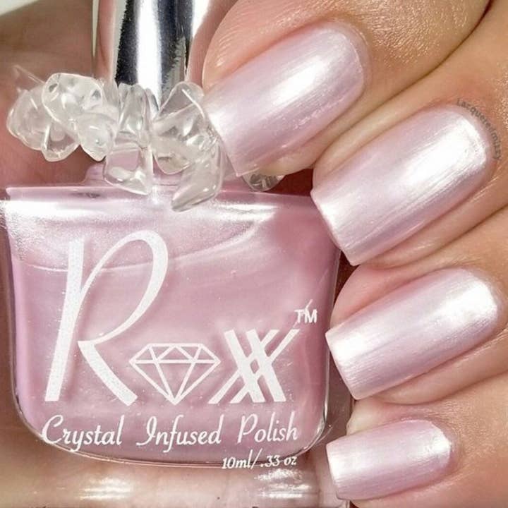 Selenite & Rose Quartz Blend - Crystal Infused Nail Polish - Optimistic for wholesale by Roxx Nail Polish