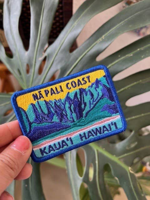 Na-Pali-Küste Kauai Eisenabzeichen für den Großhandel von Island Stickers & More / Yuriko J. Design