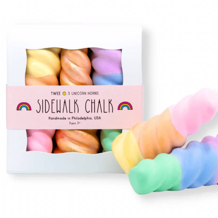 TWEE made for little hands - Wholesale Chalk - RAINBOW UNICORN HORN | HANDMADE SIDEWALK CHALK | BEST SELLER