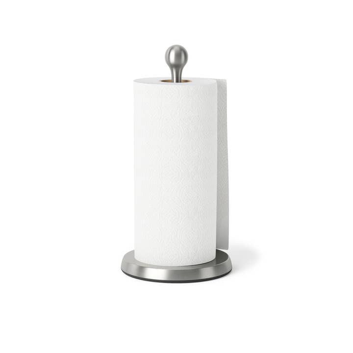 Nickel Teardrop Paper Towel Holder for wholesale on Faire