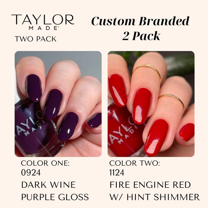 Taylor Made Polish - Vendita all'ingrosso Smalto per unghie - Smalto per unghie personalizzato: confezione da 2 a lunga tenuta + vegano + non tossico137