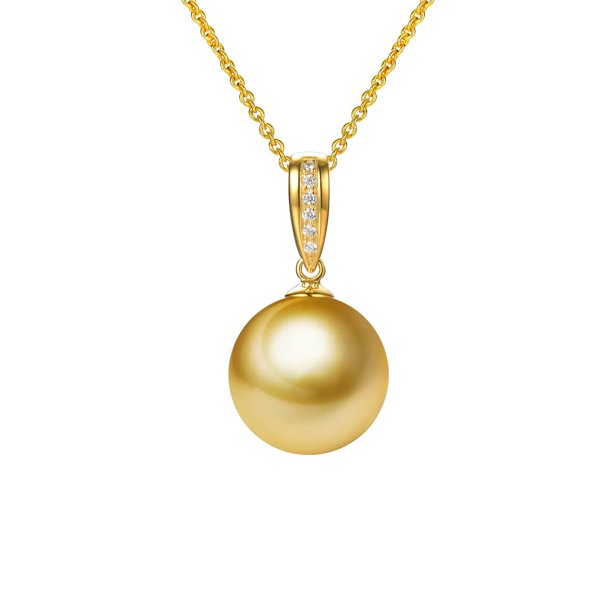 Timeless Pearl - Wholesale Pendant/Charm Necklace - G18k Classic Diamonds Pearl Pendant8