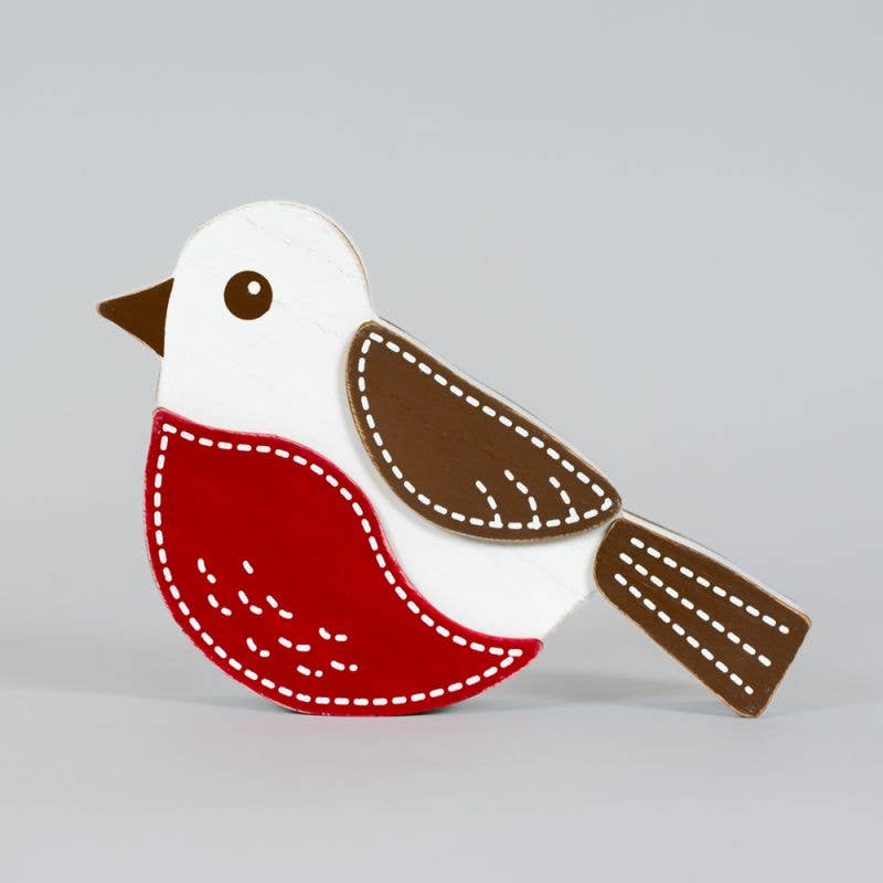 Devanie At Home (Formerly Adams & Co.) - Wholesale Christmas Decoration - 75555 - 8x5 chunky wood shape (BIRD) Christmas CLEARANCE0