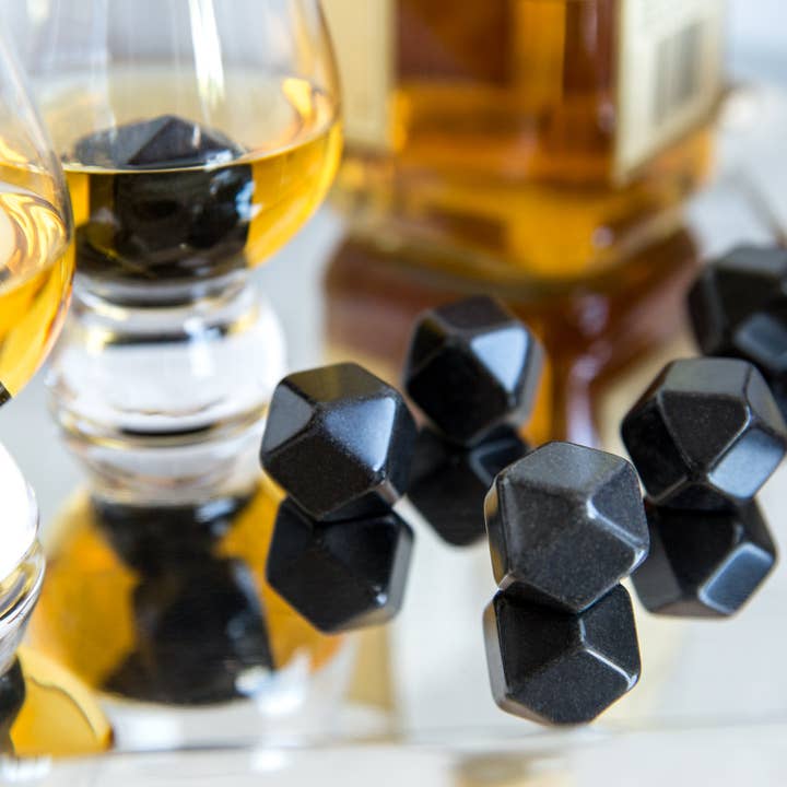 Fox Run Brands - Wholesale Drink Chilling Cubes - Outset Granite Whiskey Stones, Set 9, 5.5" x 4.25" x 1"