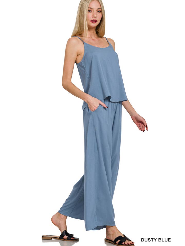 42POPS - Wholesale Lounge Set - Women's - SI-27443 Rayon Cami & Pants 2pc Set