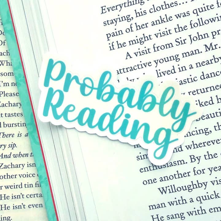 Waarschijnlijk Lezen Vinylsticker voor wholesale door Let's Jess Doodle