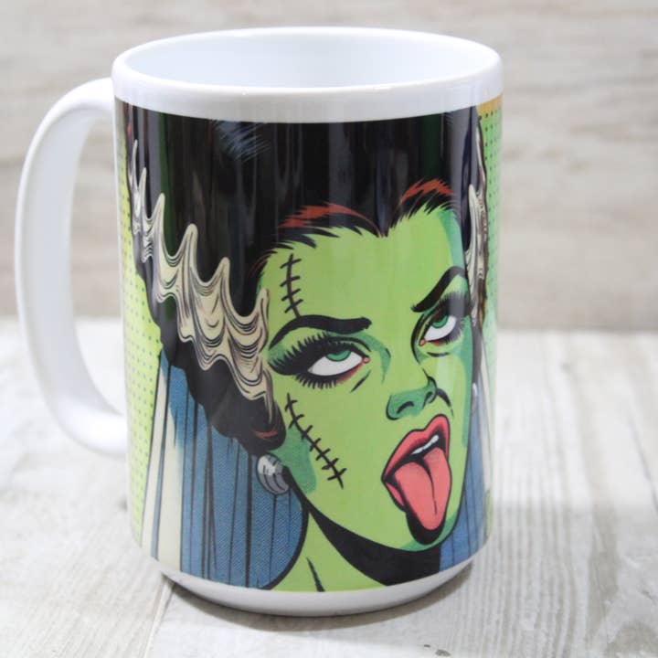Green Bride //15oz Ceramic Mug for wholesale by Raven Design